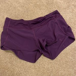 Purple lululemon shorts